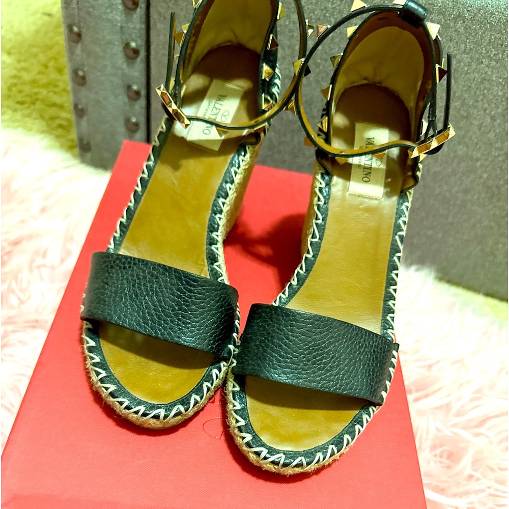 Valentino Wedge/ Navy 37